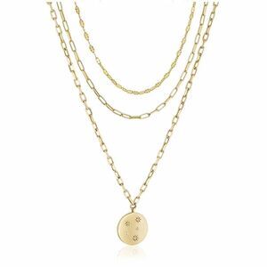 Ela Rae starburst pre-layered charm necklace